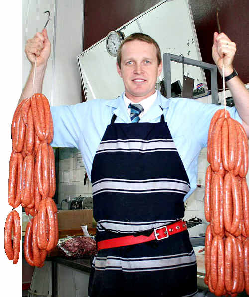 JUDGE: Byron Bay butcher Graeme Mead at work at Byron Bay. JUDGE: Byron Bay butcher Graeme Mead at work at Byron Bay.